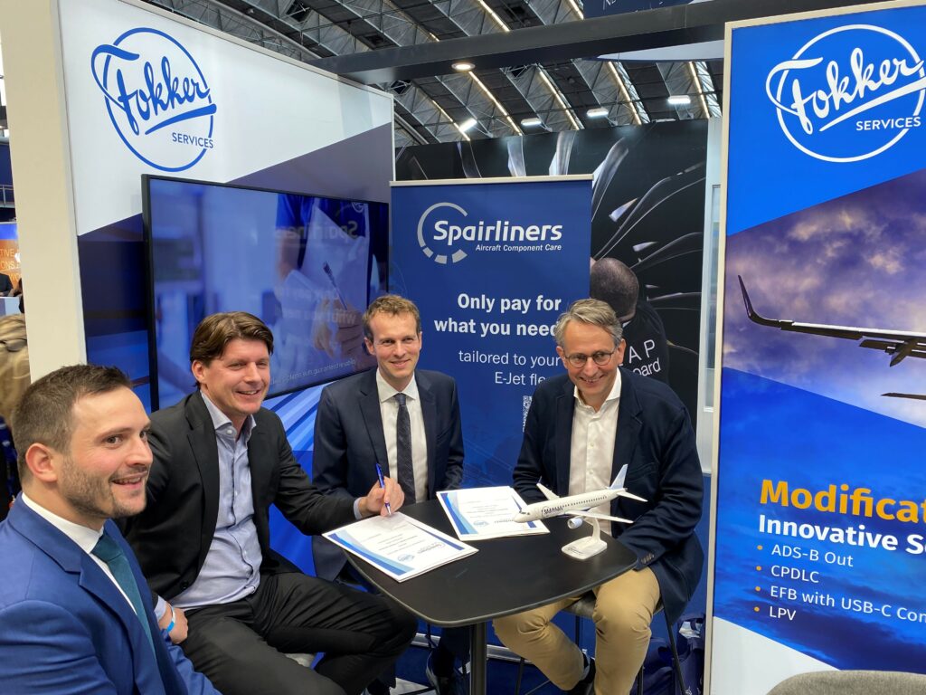 Spairliners & Fokker Services Establish MRO Component Support Agreement