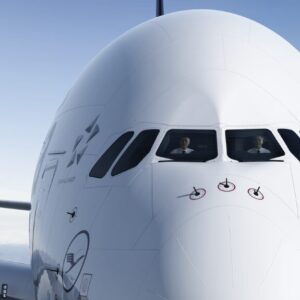 Cockpit of A380 air-to-air.